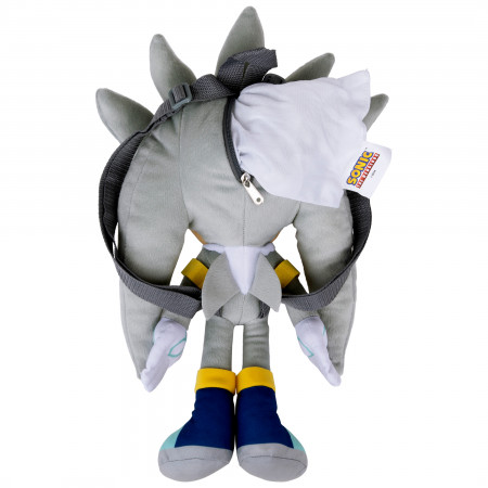 Sonic The Hedgehog Silver 16" Plush Backpack